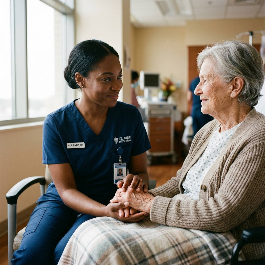 Caregiver providing compassionate in-home care